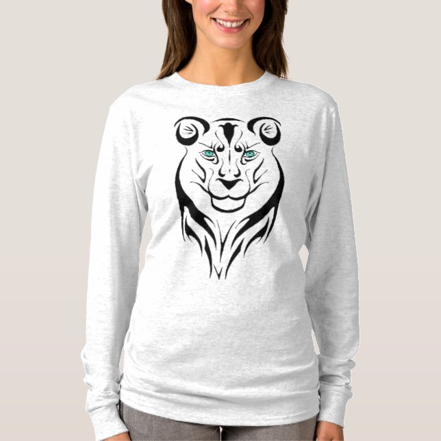 Camiseta T legal louco novo da vida uma do leão superior do (Frente)