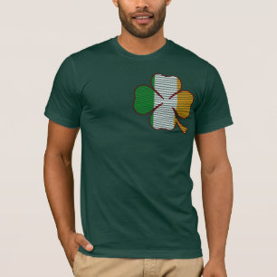 Camiseta T listrado do trevo