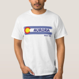 Camiseta T local do valor da bandeira de Colorado da Aurora