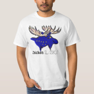 Camiseta T local do valor dos alces da bandeira de Alaska