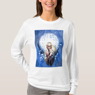 Camiseta T longo da Capa de Madonna do duende
