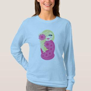 Camiseta T longo da Capa de Sófia Babushka