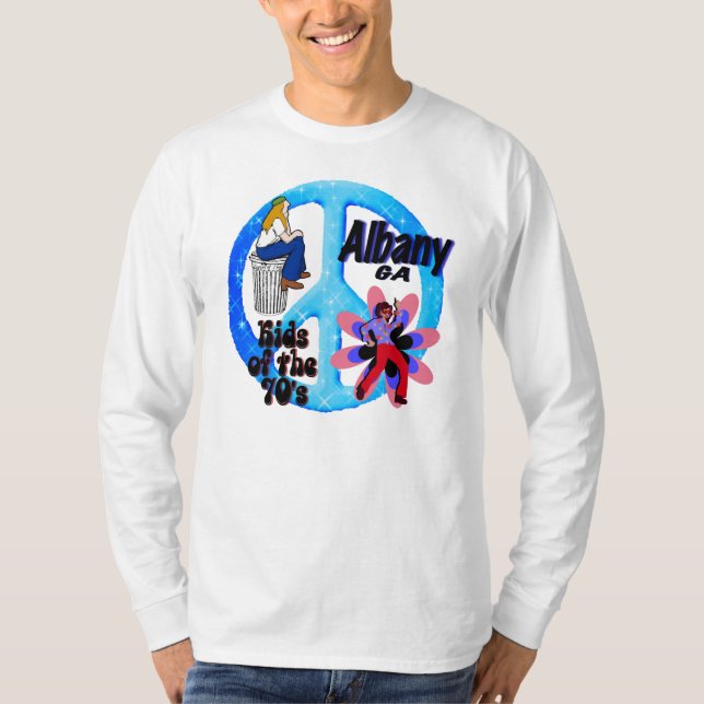 Camiseta T longo da Capa KOT70s dos homens (Frente)