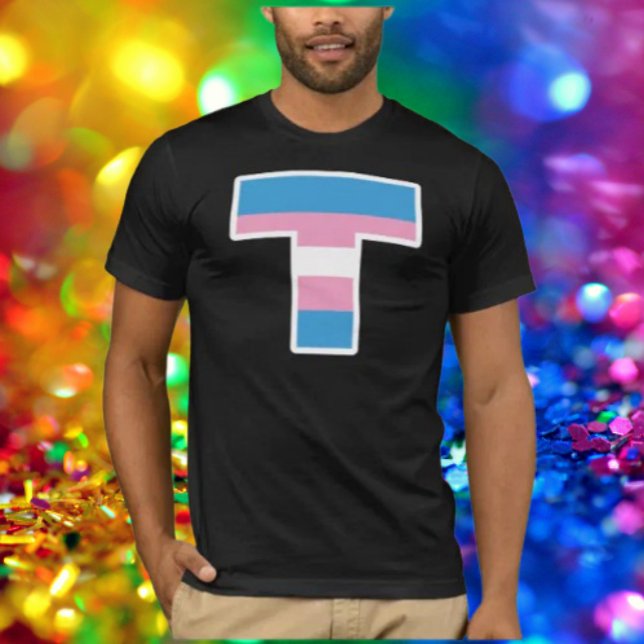 Camiseta T Maiúsculo Orgulho Trans (Criador carregado)