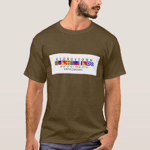 Camiseta T marinho da bandeira de sinal do SC de Georgetown
