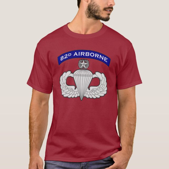 Camiseta T mestre transportado por via aérea 2 do (Frente)