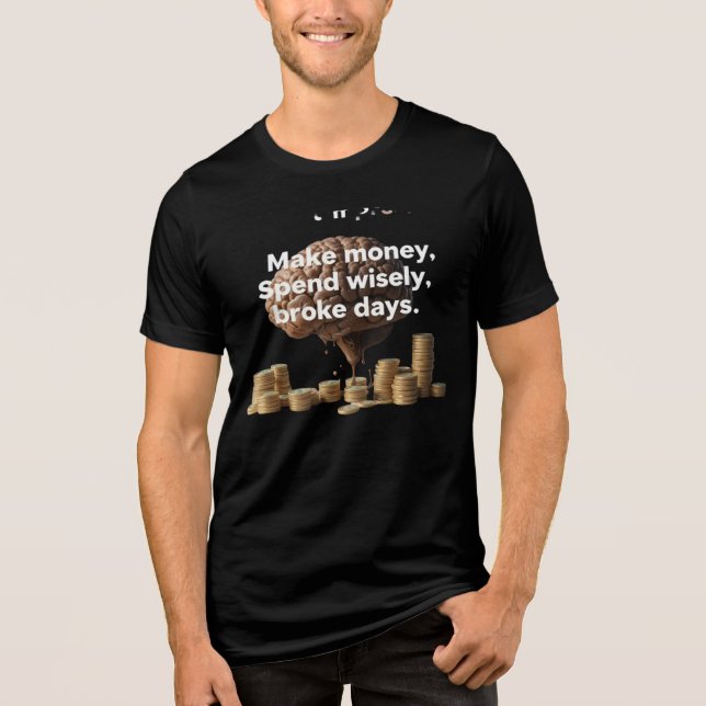 Camiseta T-Mindset de Riqueza - Teto de Citação de (Frente)