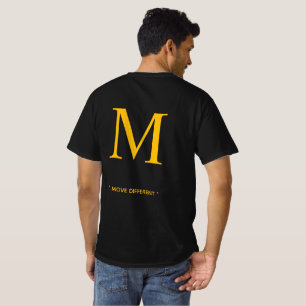 Camiseta T Minimalista Letra M – Cuide da Sua Vida