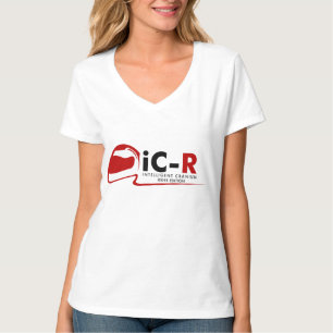 Camiseta T Nano branco feito sob encomenda do V-Pescoço de