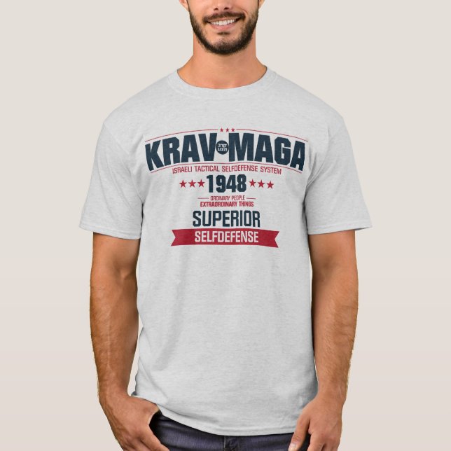 Camiseta T ordinário de Krav Maga (Frente)