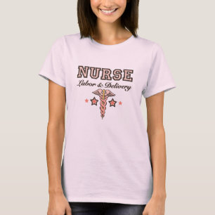 Camiseta T orgânico Labor e da entrega da enfermeira do