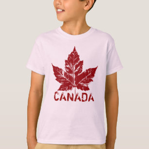 Camiseta T orgânico retro do Canadá do miúdo legal do