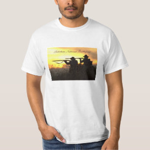 Camiseta T para o lustre da guerra civil - campo de batalha