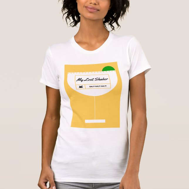 Camiseta T perdido do abanador das mulheres meu (Frente)