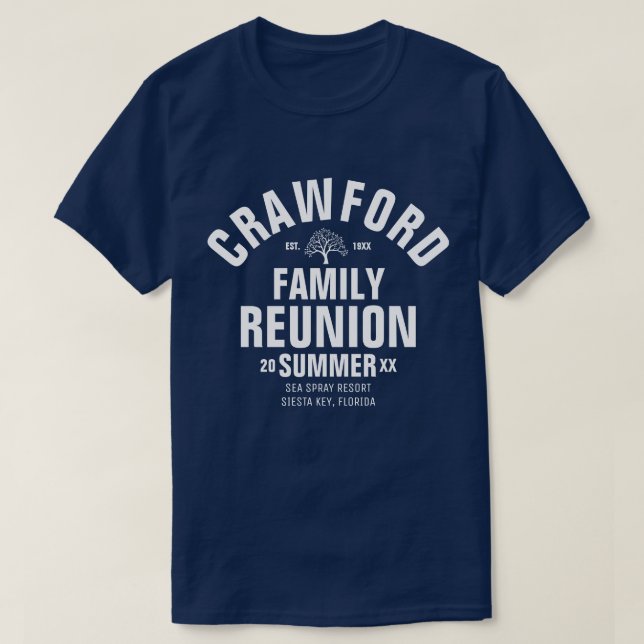 Camiseta T personalizado da reunião de família (Frente do Design)