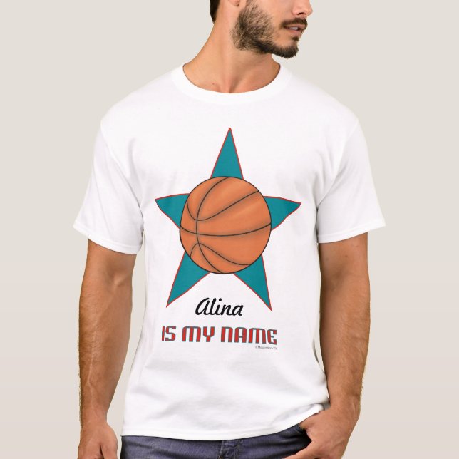 Camiseta T personalizado do basquetebol da criança… - (Frente)