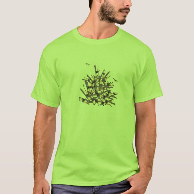 Camiseta T plano da pilha do VÔO MILKCANDY (Frente)