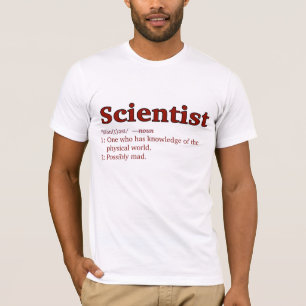 Camiseta T possivelmente louco do cientista - vermelho &