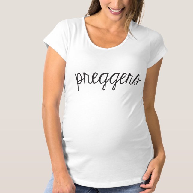 Camiseta T Preggers das mamães (Frente)