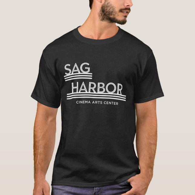 Camiseta T preto básico do algodão dos homens (Frente)