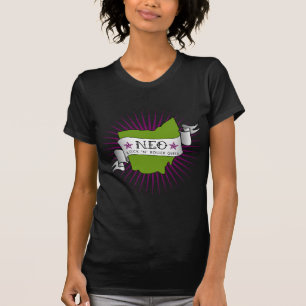Camiseta T preto das senhoras