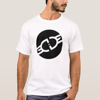Camiseta T preto do logotipo do círculo de EdgeGamers