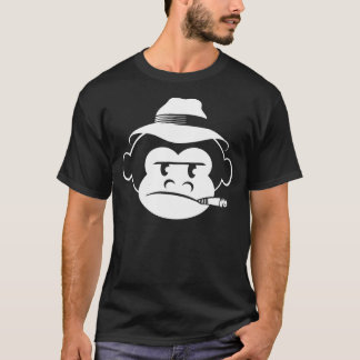 Camiseta T preto do macaco