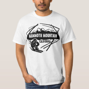 Camiseta T preto do valor do esqui de Mammoth Mountain