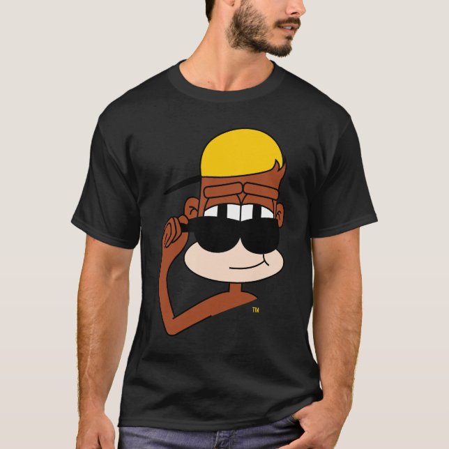 Camiseta T preto dos vidros do macaco da uva (Frente)