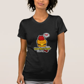 Camiseta T preto (ny) do bolo de Hamburger (mulheres)