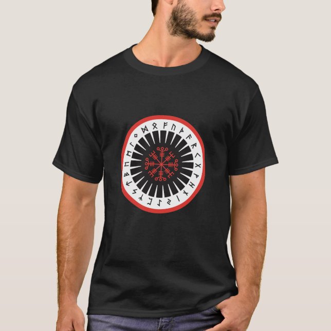 Camiseta t preto, parte dianteira mais calva do emblema da (Frente)
