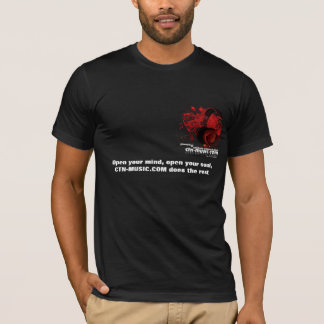 Camiseta T preto + Tag/homens - personalizados
