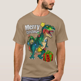 Camiseta T Re A Árvore De Natal Luzes De Pijama Homens Meni
