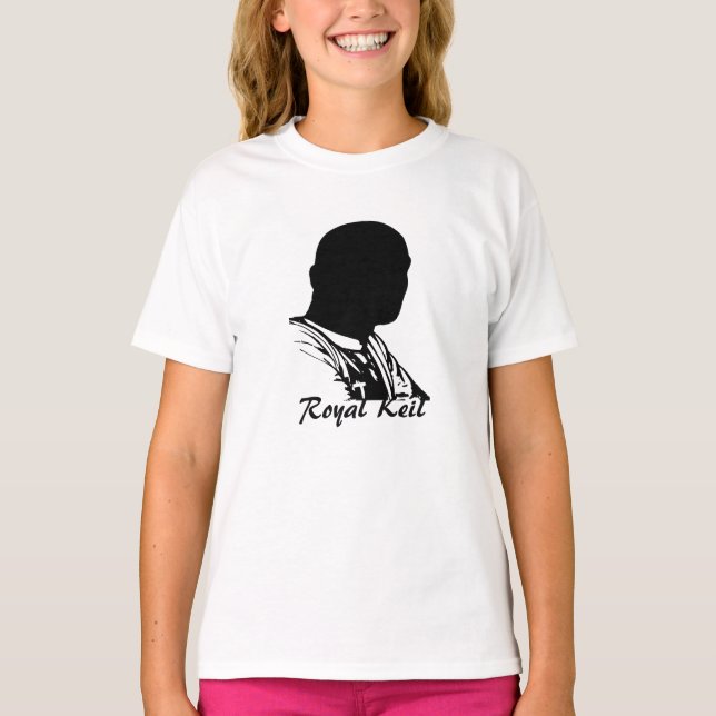 Camiseta T real do branco de Keil (Frente)