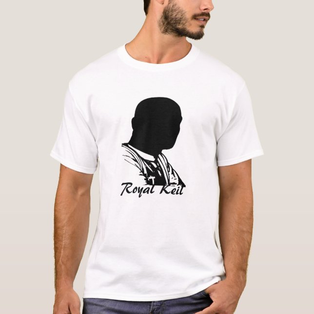 Camiseta T real do branco de Keil (Frente)