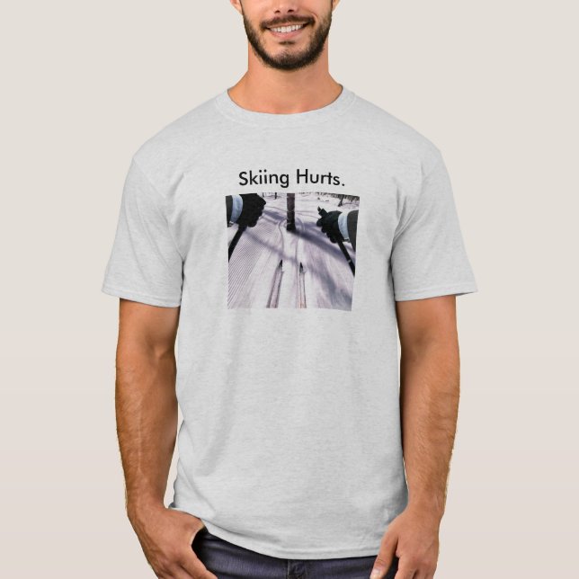 Camiseta T relaxado de esqui (Frente)