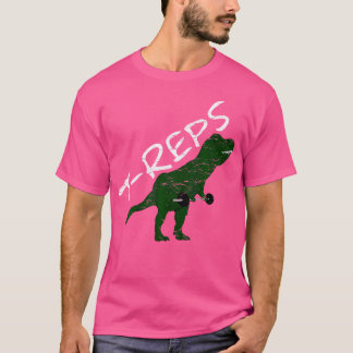 Camiseta T-Reps em Elevação de Peso em Distância