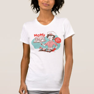 Camiseta T retro do dia das mães da padaria da mãe