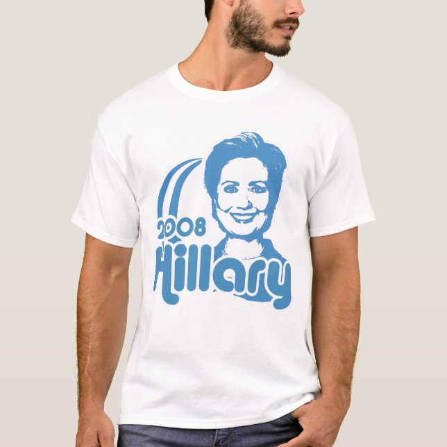 Camiseta T retro do t-shirt de Hillary Hillary (Frente)