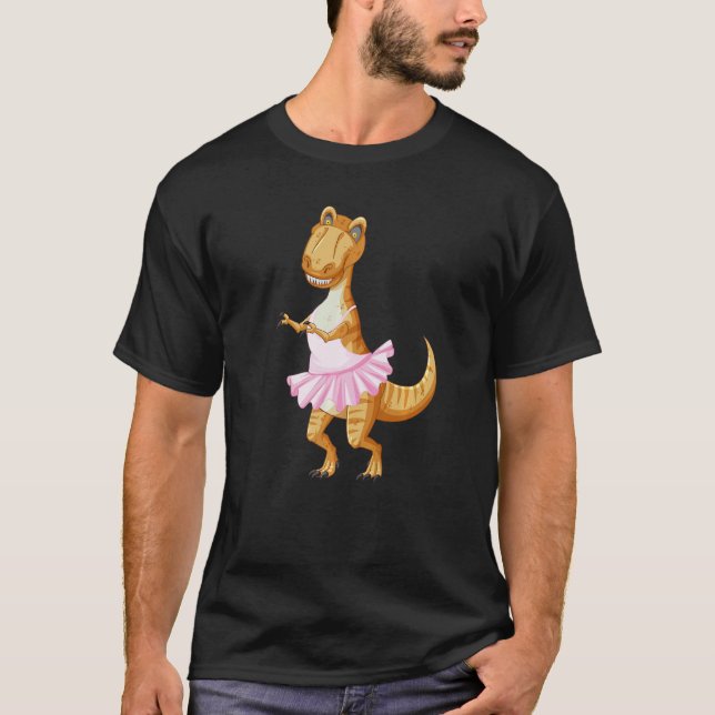 Camiseta T Rex Artistic Ballet Ballerina Pointe Barr Graphi (Frente)