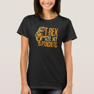 Camiseta T Rex Ate My Pancreas Tipo 1 Diabetes Sensibilizaç