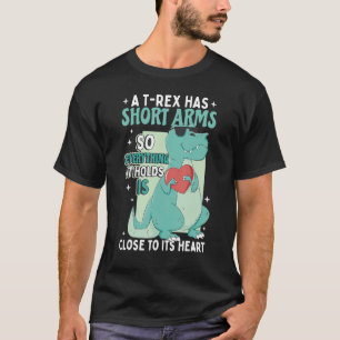 Camiseta T-Rex Bonito Com Óculos De Sol E Filha De Dinossau