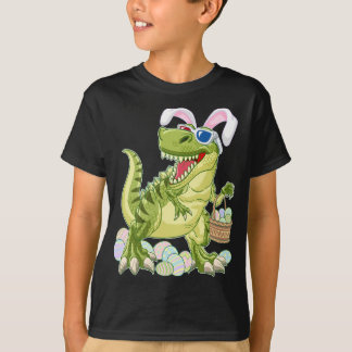 Camiseta T Rex Boys Páscoa Shirt Dinossaur Hero Gift