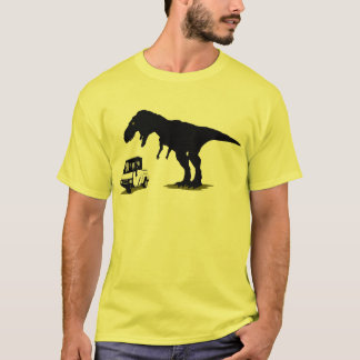Camiseta t-rex contra o metermaid