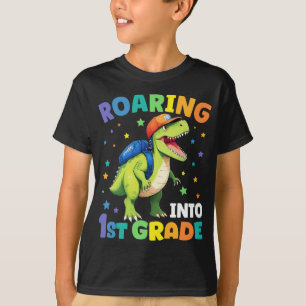 Camiseta T Rex de 1ª Série Rugindo Volta às Aulas
