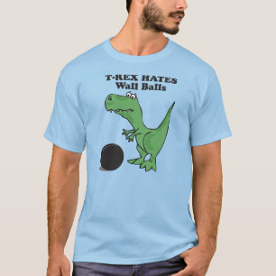 Camiseta T-rex deia a bola da parede
