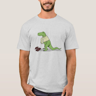 Camiseta T.rex deia as capas longas