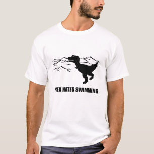 Camiseta T-Rex deia nadar o t-shirt