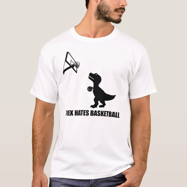 Camiseta T-Rex deia o t-shirt do basquetebol (Frente)