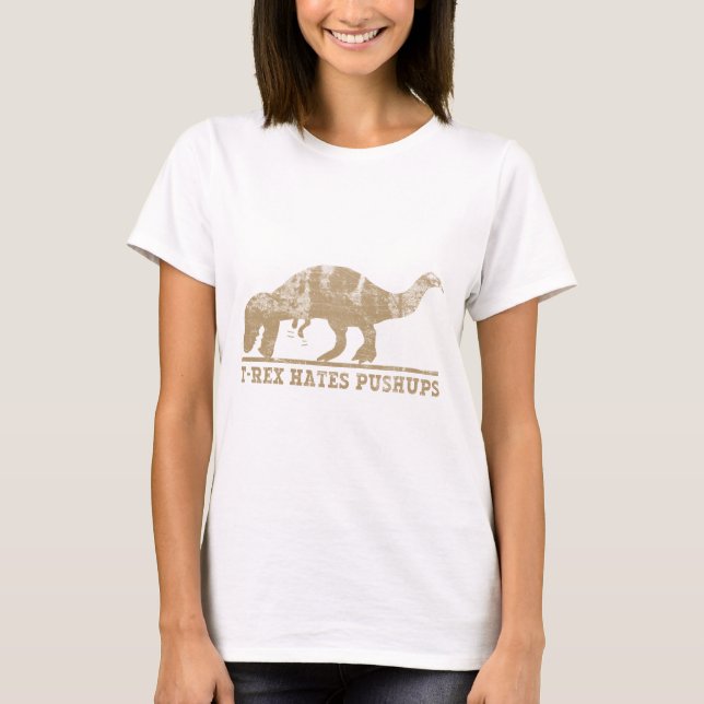 Camiseta T-Rex deia Pushups (Frente)